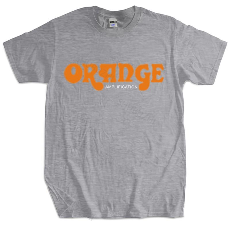 Herren Sommer Baumwoll T-Shirt Lose Oberteile The British Guitar Amps Orange Kurzarm Regular Tees Unisex T-Shirt Casual Tees