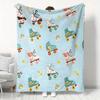 Roller Skate Themed Flannel Throw Blanket, Ultra Soft Microfiber Plush, All-Season, Digital Print, for Skating Enthusiasts, Home Office Gift