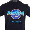 Maglietta Vintage Hard Rock Cafe 100% Cotone Uomo Top Uomo Taglia Piccola Nero Anni '90 Las Vegas Prodotto negli USA