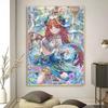 Genshin Impact Anime Game Poster Art Wall Murals Decor Bedroom Office Game Room Decor Gifts Kawaii Canvas Painting Cat Cars