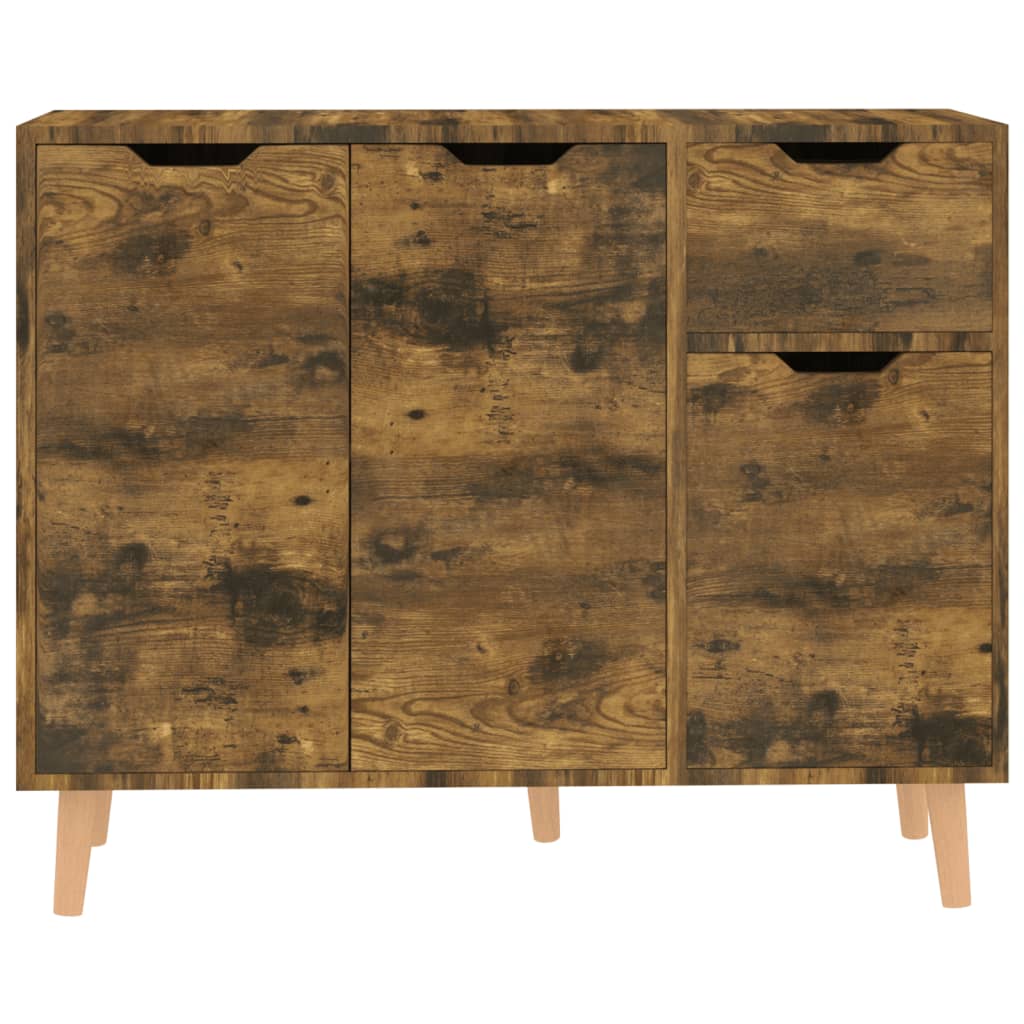 Vidaxl Cabinet, Smoked Oak, 90X30X72 Cm, Wood-Based Material