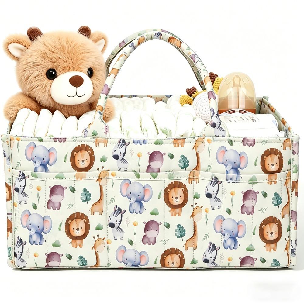 Grote Opbergmand voor Babykamer Bloemen Luier Tas Cadeau voor Babyborrel