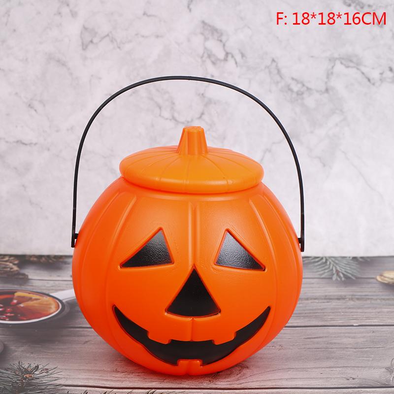 Halloween Party Props Plastic Pumpkin Bucket Decorate Halloween Decoration