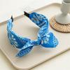 Hairband Women's New Fall/Winter Style Walnut Flower Bunny-Eared Wide Headband Women's Hairpin Hairband Knotted Fabric Hairband