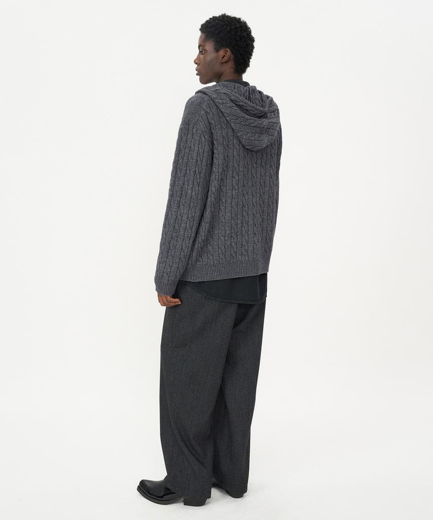 INSILENCE Wool Tapered Pants Grey