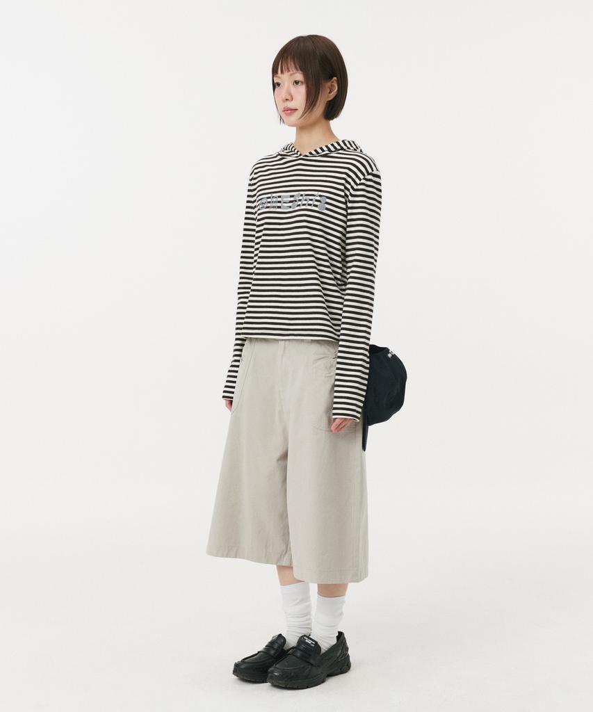 Ohesio Striped Hooded Long Sleeve, Brown