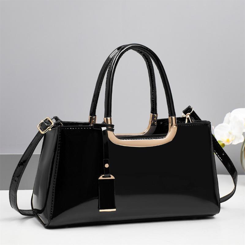 Modische glänzende rote Lackleder-Damenhandtasche Braut-Hochzeits-Umhängetasche Handtasche Damen neue Abendtasche