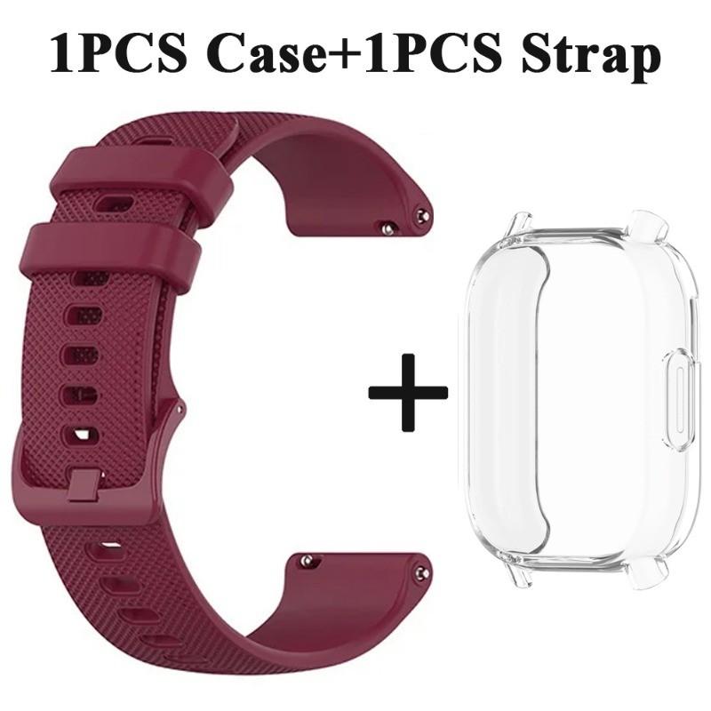 22mm Silicone Strap with Case Cover for Xiaomi Redmi Watch 5 Active Lite SmartWatch Wrist WatchBand and Case