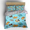 Cute Cartoon Animals Pattern Bedding Duvet Cover Set  (1*Duvet Cover 2*Pillowcases, Without Duvet Insert)