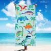 Cartoon Dinosaur Beach Towel Microfiber Bath Towel Soft Absorbent Quick Dry Beach Blanket Swim Accessories