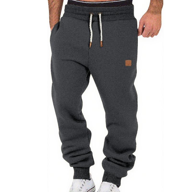 Herrenhose Frühling und Herbst einfarbig trendig sportlich lässig Jogginghose locker gebundene Füße Stauchhose