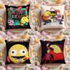 S-Smiling cartoon F-Friends Cushion Cover Home & Car Multi-Scene Pillow Cover - Reversible, Soft & Durable for Daily Use