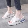 Large Size Roman Style Fashion Muffin Heel Cross Casual Slippers New Ultra-light Thick Bottom