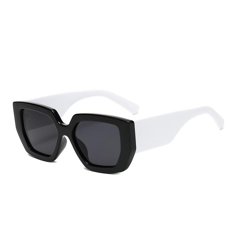 Classic Rectangular Sun Glasses Glasses Ladies Men Wide Leg Big Spectacle Frame Frame Sun Eyeglasses Black Green Shades UV400 Oculos Gafas De Sol
