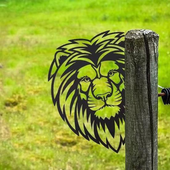 Yousheng Peek-a-Boo Metal Animal Sign Peeping Animal Silhouette Garden Sign Double-sided Animal Peeping Around Sign for Outdoor Farm Fence Tree Post