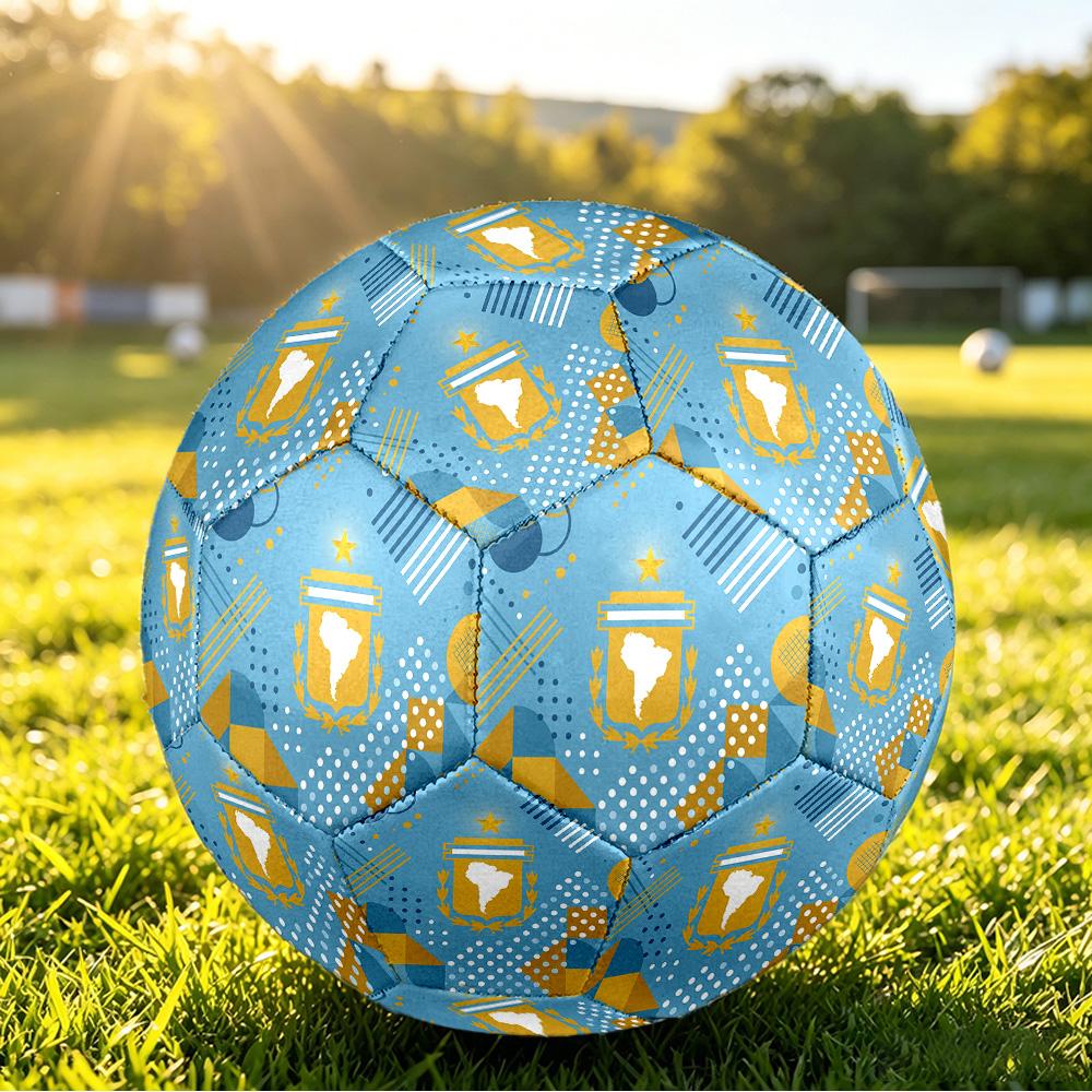 Argentinien Fußball Aufdruck Größe 5 Fußball Ball Verschleißfest Standard Erwachsenen Trainingsfußball Fan Geschenk für Indoor Outdoor Spiel Sport