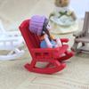 Miniatuur Schommelstoel 1:12/1:16 Schaal Decoratieve Modellen Hout Mini Formaat Stoel Figuur Poppenhuis Interieur Design Accessoires