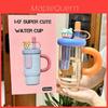 Water Bottle Girl High Design Portable Straw Cup With Heat Resistant Material For Outdoor Use