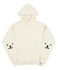 [Unisex] Elbow Puppy Face Smile Hoodie_Cream/Black Logo