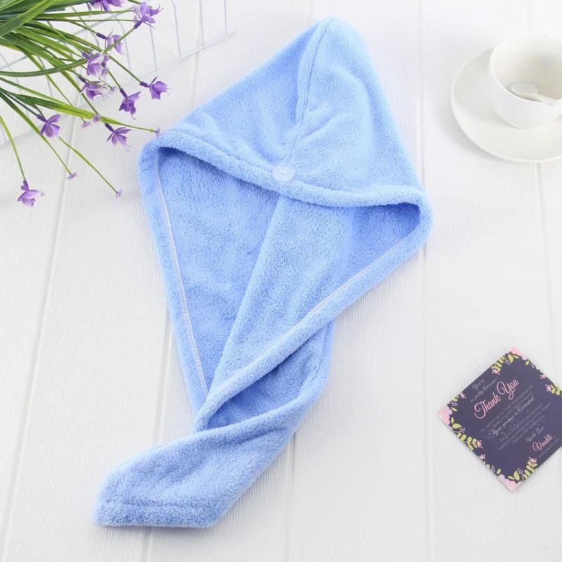 Girl's Hair Drying Hat Quick-dry Hair Towel Cap Hat Bath Hat Microfiber Solid Towel Cap Super Absorption Turban Hair Dry Cap