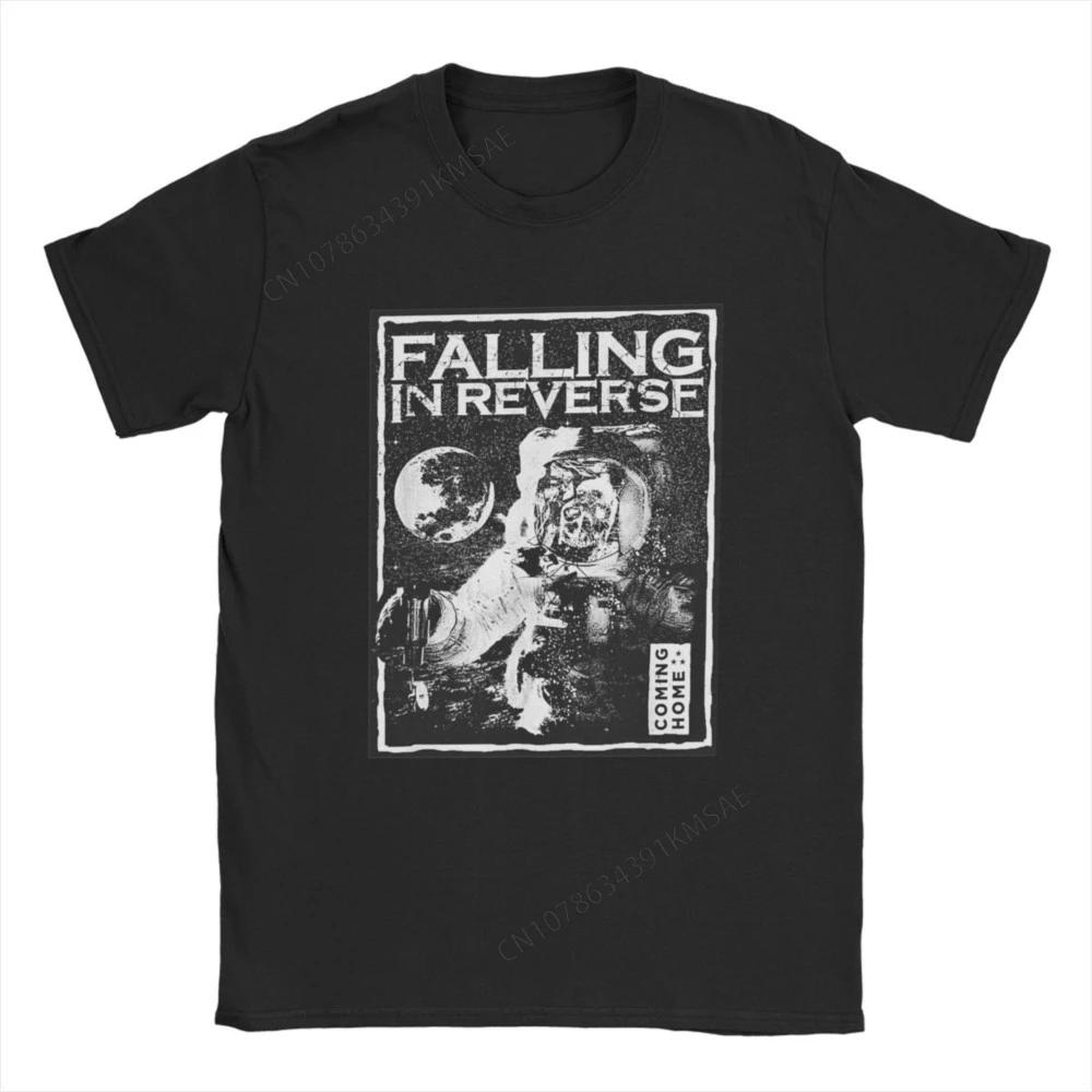 Astronaut Falling In Reverse T-Shirt Unisex Band Music Funny Casual Pure Cotton Tee Shirt Crewneck Short Sleeve T Shirt Unique