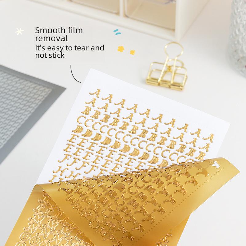Waterproof PVC Hot Stamped Silver Flower Notebook Stickers
