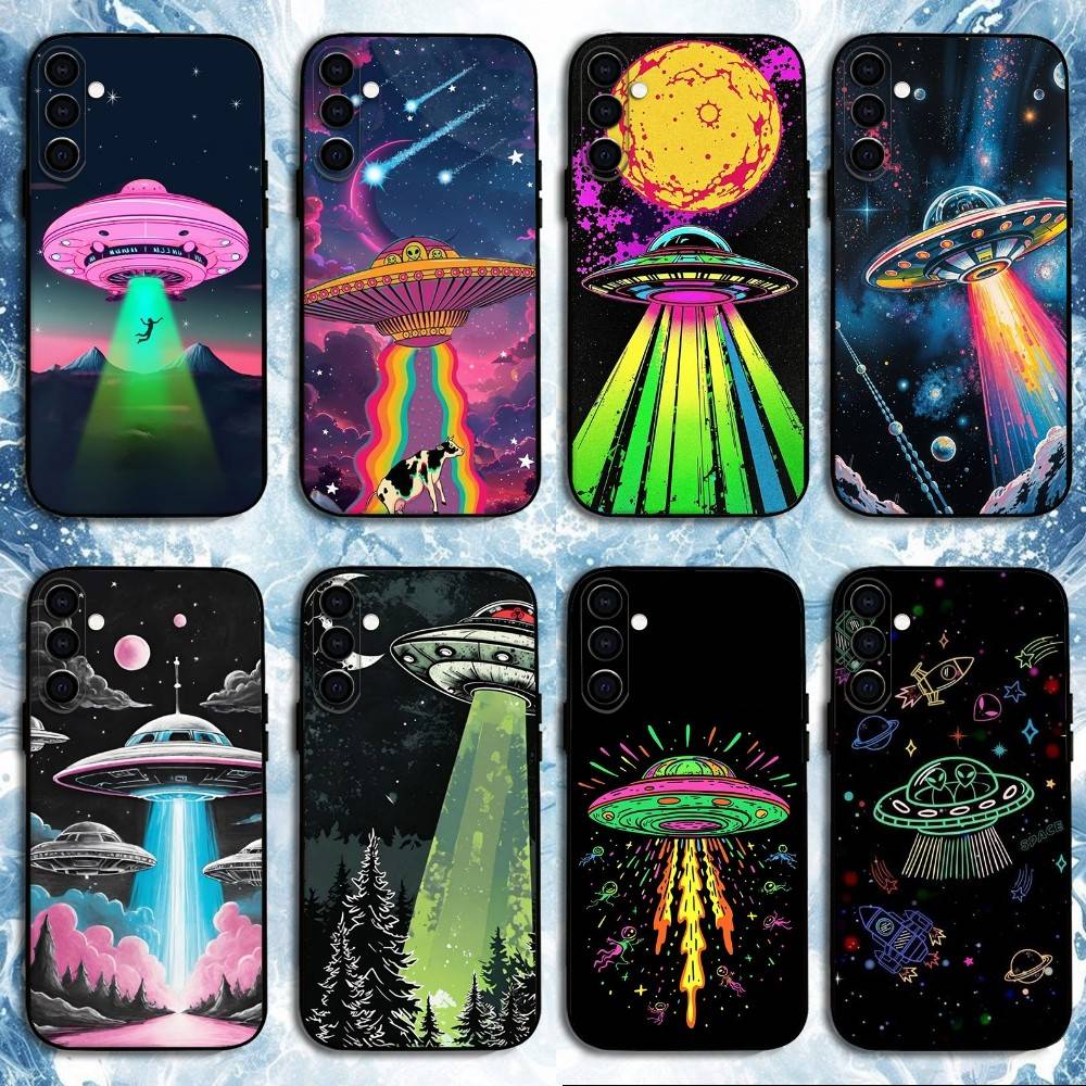 UFO Alien Thing Phone Case For Samsung Galaxy A73,A72,A71,A70,A53,A52,A51,Others Soft Black Shell