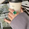 Jewelry Copper Bottom Gold-Plated Imitation Colored Treasure Princess Square 14 * 14 Ring Female