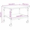Printer Stand Artisan Oak 50 X 40 X 38 Cm Particleboard