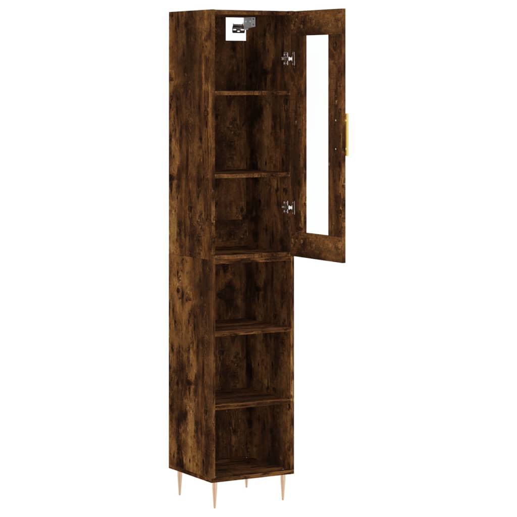 Highboard Smoked Oak 34.5 X 34 X 180 Cm Particleboard