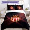 Monaco FC Printed 3PCS Bedding Set Breathable Duvet Cover with Pillowcases Decorative Bed Linen for Bedroom Home