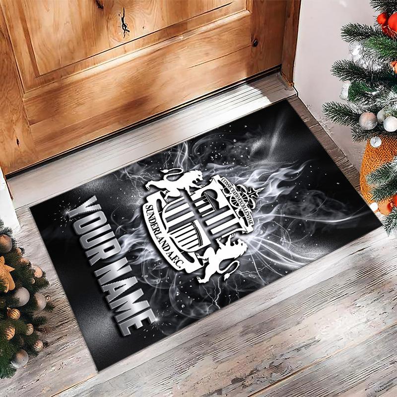 Sunderland FC Printed Crystal Velvet Rug Non‑Slip Crystal Velvet Carpet For Sofa Bedroom Indoor Home Decoration