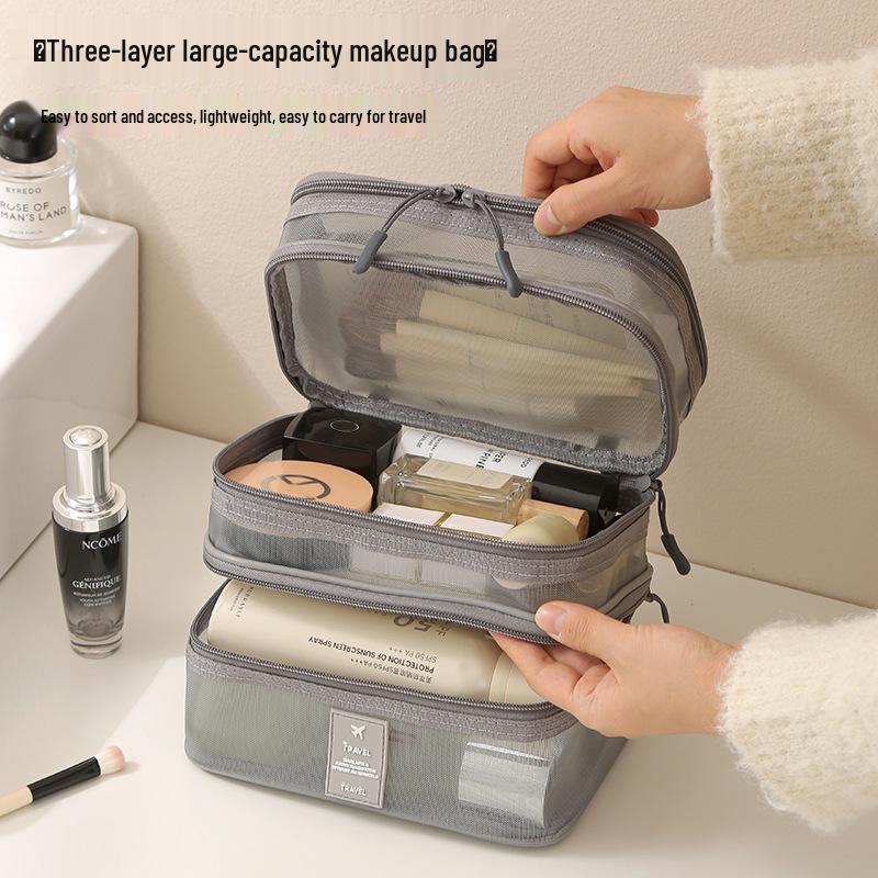 Large Capacity Portable Makeup and Skincare Travel Bag