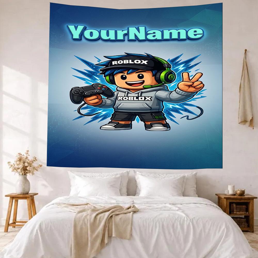 Roblox Custom Your Name Wall Decor Tapestry Art For Pet Memorial Birthdaywedding Party Backdrop Family Gift
