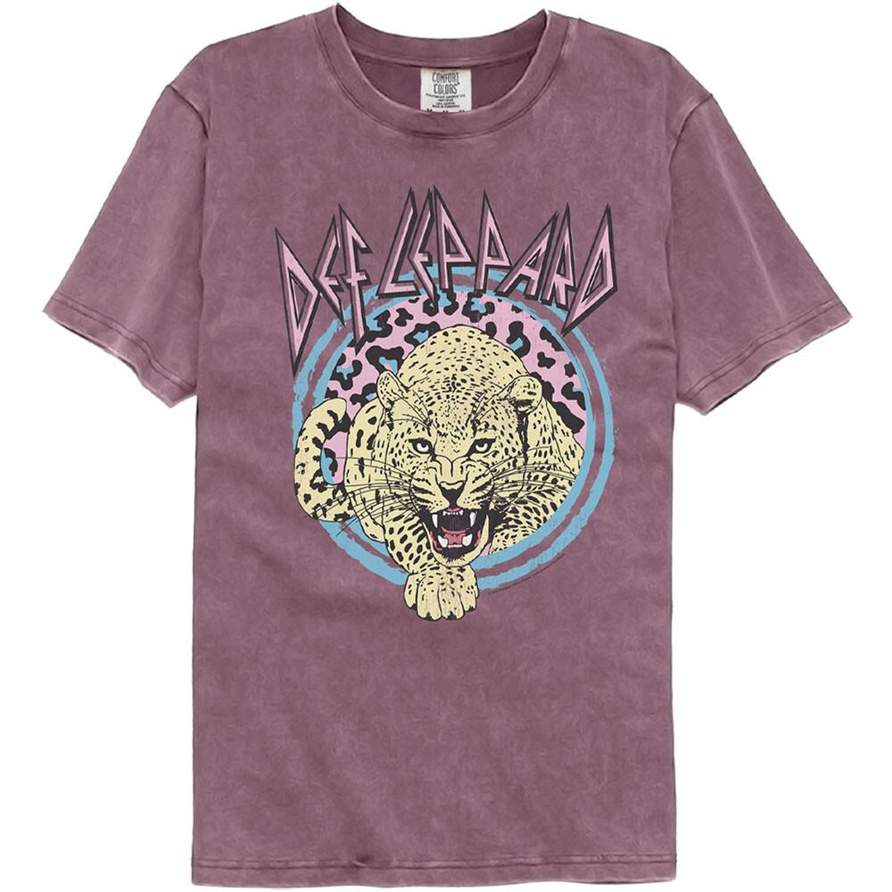 Def Leppard Logo Pastel Colors Leopard Men's T Shirt Band Merch Unisex T-Shirt