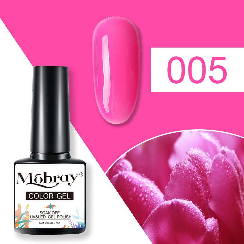 Mobray 80 barev gelový lak na nehty 8ml semipermanentní gelový lak nasáklý UV gel na nehty
