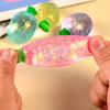 1/2/3/4Pcs Mini Radish Squeeze Toy Stress Relief Clear Glitter Radish Stress Sugar Ball Sensory Toy Decompression Fidget Toy Party