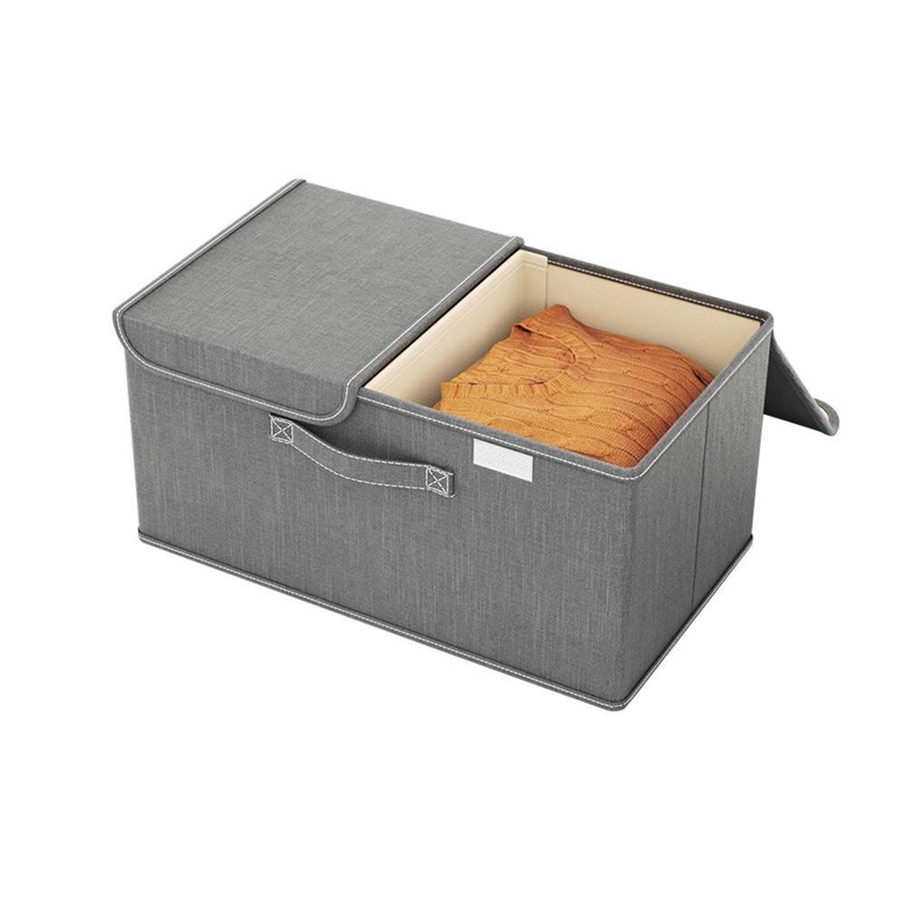Dustproof Lid Clothing Storage Box Foldable Toy Storage Organizer Home Supplies