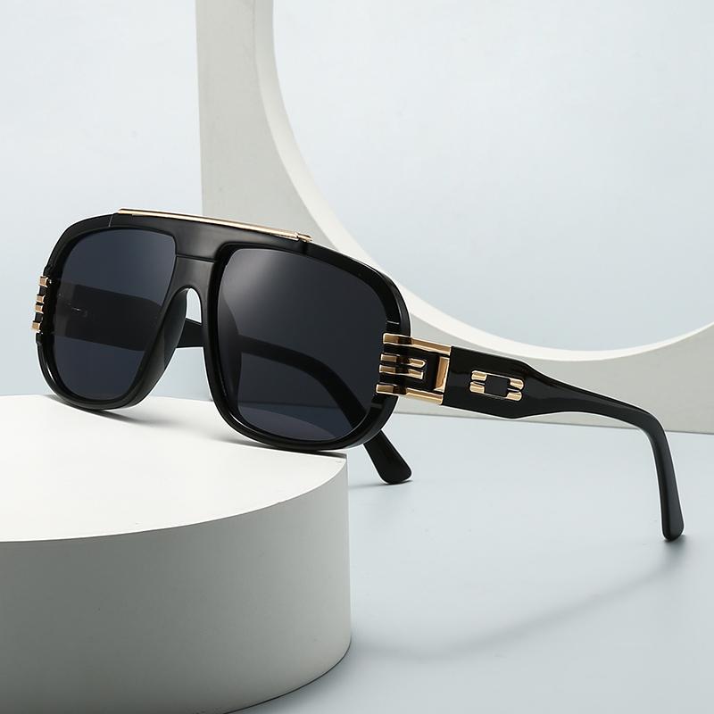 Cross-Border Export New Modern Retro Oversized Frame Men's Sunglasses Ins Style Street Shooting Big Ink Lh267