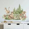 Cartoon Forest Animals Wall Stickers For Kids Rooms Children Baby Bedroom Livingroom Animals Home Decoration Wall Decals Poster