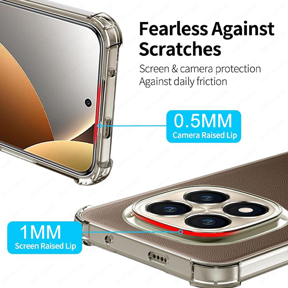Shockproof Armor Case For Xiaomi Redmi Note 15 Pro+ Note15 Pro Plus Note15Pro 15Pro 4G 5G Global Clear Silicone Back Cover Funda