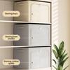 24L Clothes Storage Box Foldable Quilt Storage Container with Clear Window And Two-Way Zipper for Home