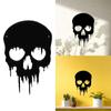 Halloween Skull Wall Decor Metal Wall Sculpture Ornament for Home Bedroom Living Room Haunted House Office Decoration