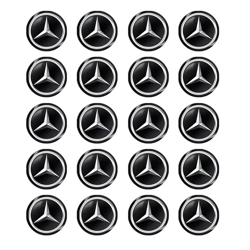 14mm Car Key Emblem Stickers Accessories For Mercedes Benz AMG E S C A B Class GLE GLS CLS GLC CLA GLA GLK GLB W205 W206 W221 LV3