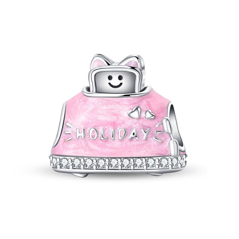 New copper Alarm Clock Camera Frog Camera Vacation Charm Bead Charms Bead Charms Compatible With 3mm Authentic Bracelets Do It Yourself Jewellery Birt