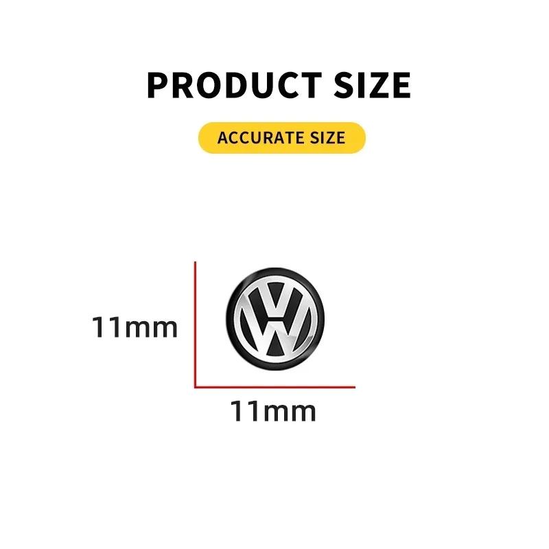 11mm Car Remote Key Logo Metal Emblem Stickers For Volkswagen VW GTI Polo Golf Passat Tiguan Touareg Taigo Caddy Jetta Beetle