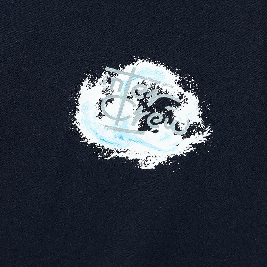 INTERCREW Digital Logo Water Mix Short Sleeve T-Shirt Navy Ita2Tr31Ana