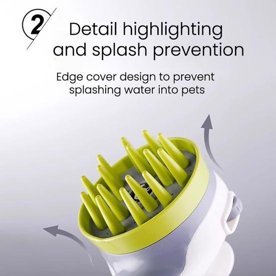 Dog Shower Attachment Sprayer Pet Shower Head with Massage Brush Gentle Grooming Dog Shower Brush for Bathroom Shower Arm Dog Cat Bathing Tool