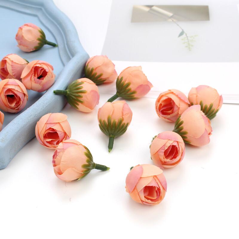 20 Stück Seidenrosenköpfe Künstliche Blumen für Hochzeitsfeier Heimdeko Bastel-Wreath-Herstellung Fake Flower Geschenkset