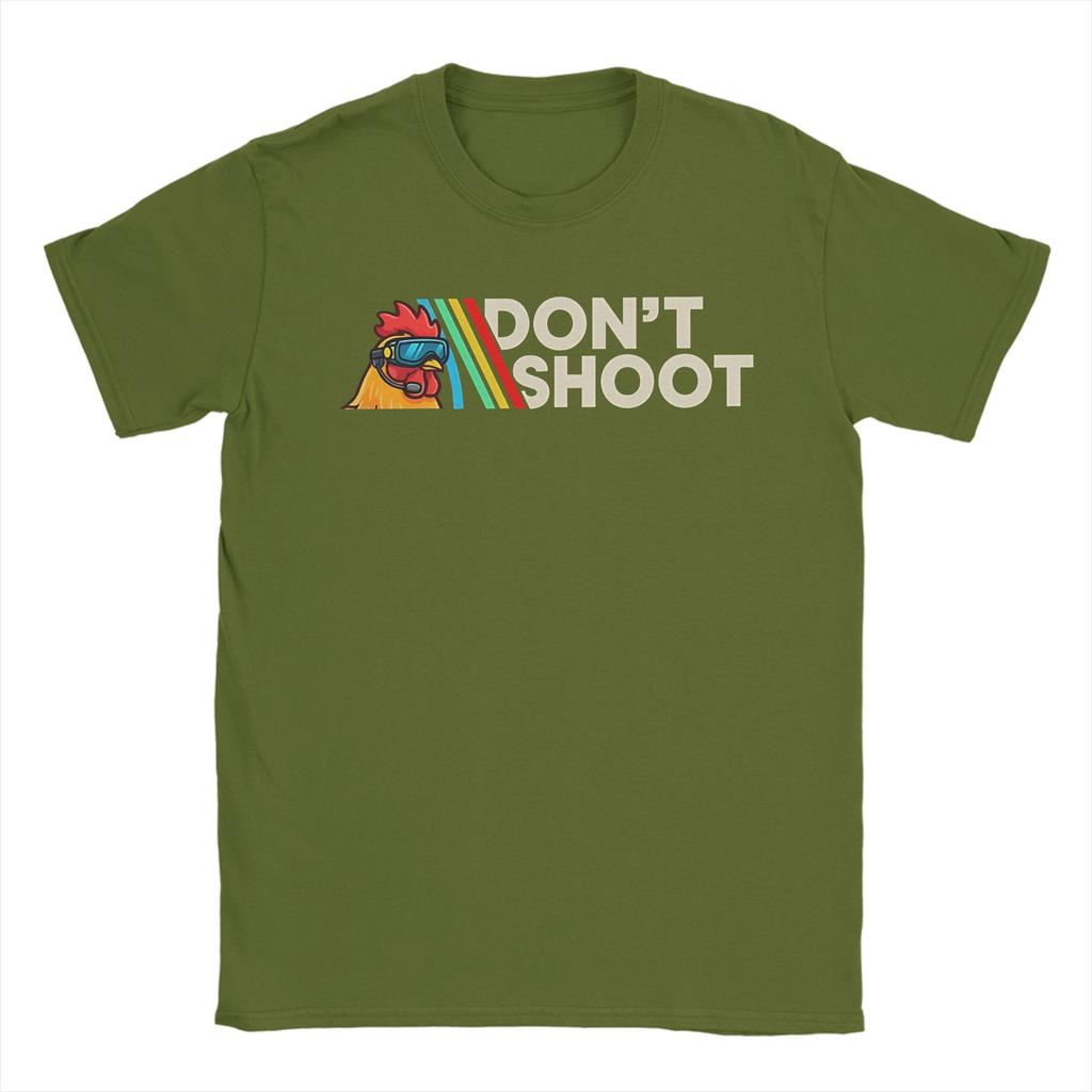 Don Shoot Game Arc Raiders Chicken Meme T Shirts Unisexs 100 Cotton Novelty TShirt Crew Neck Tees Short Sleeve Clothing Summer